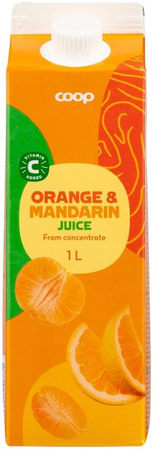 Coop appelsiini-mandariinitäysmehu + C 1 l
