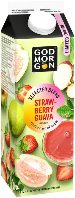 God Morgon Selected Blend Mansikka-guava täysmehu 1 L