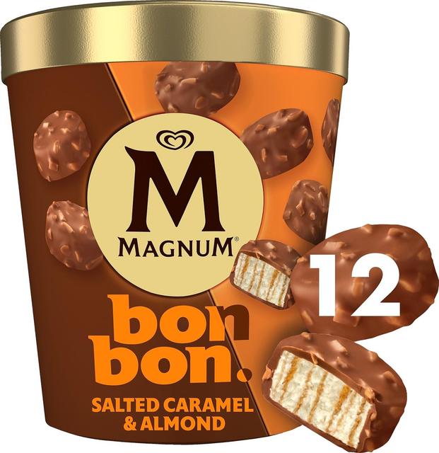 Magnum Bonbon Salted Caramel and Almond Jäätelö Monipakkaus 204ml/168g 12kpl