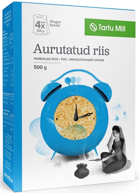 Tartu Mill aurutatud riis 4 x 125 g