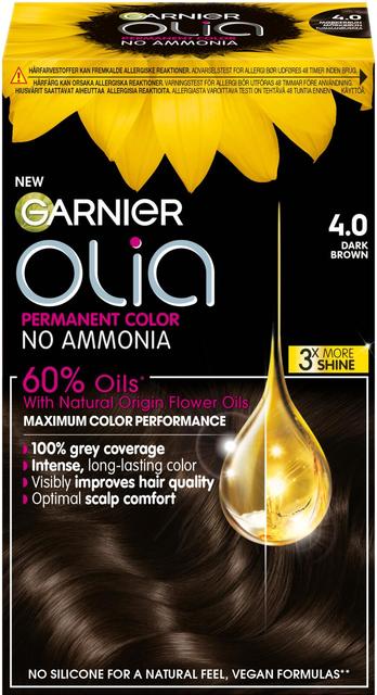 Garnier Olia 4.0 Dark Brown kestoväri 174ml