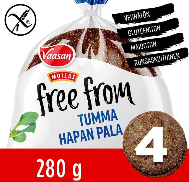Vaasan Moilas Free From Tumma hapanpala 280g 4kpl gluteeniton