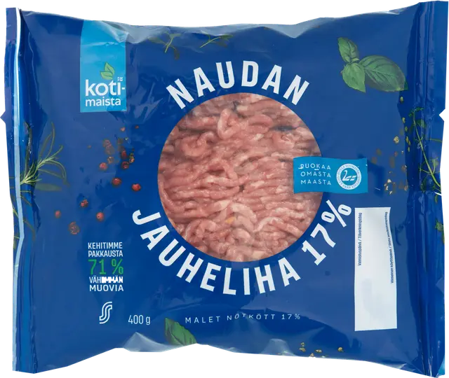 Kotimaista naudan jauheliha 17 % 400 g
