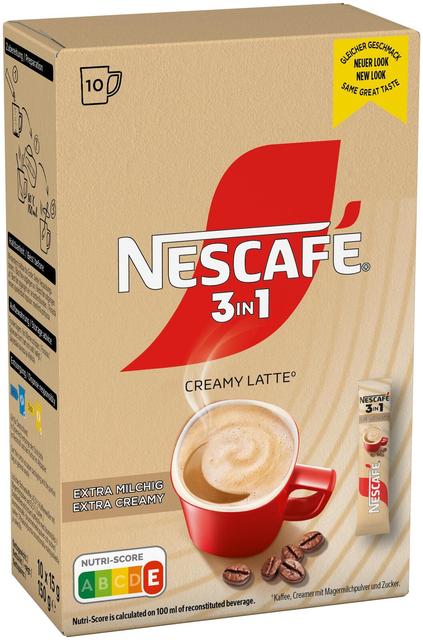 Nescafé 3in1 Creamy Latte 10kpl/150g pikakahvi