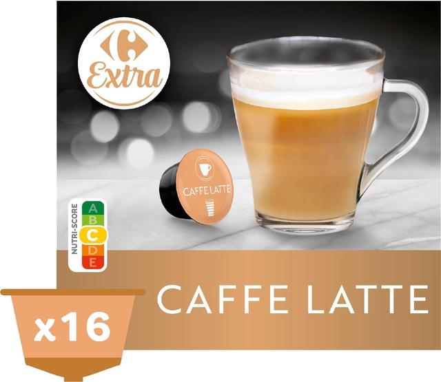 Carrefour Extra Cafe latte kahvikap 16pkl