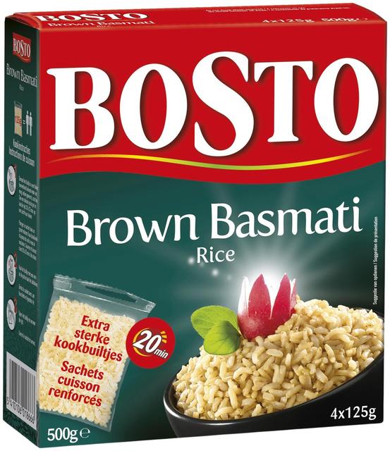 Bosto Pruun Basmati riis  4x125 g