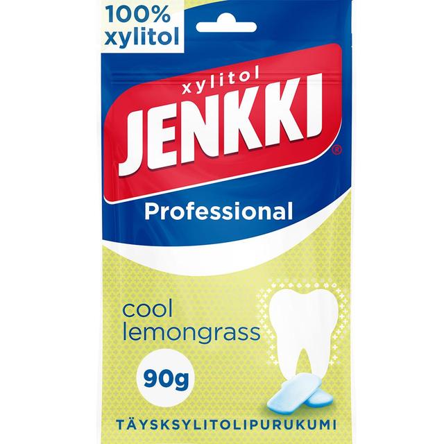 Jenkki Professional Cool Lemongrass +Fluoridi täysksylitolipurukumi 90g