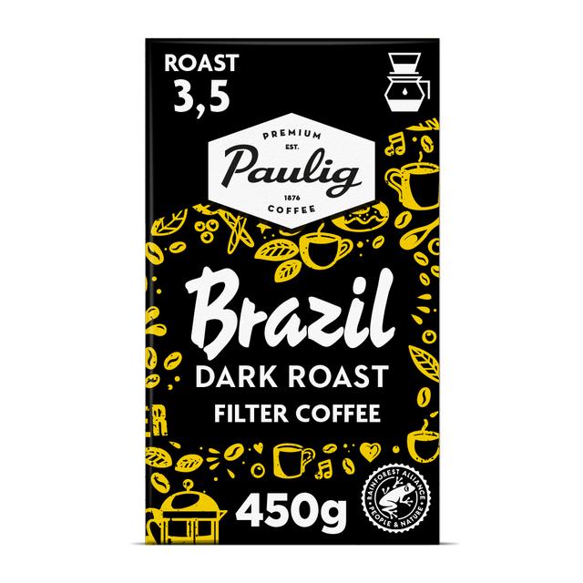 Paulig Brazil Dark Roast tumma paahto kahvi suodatinjauhatus 450g
