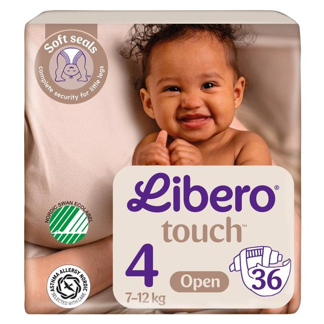 LIBERO Touch teippivaippa koko 4, 36kpl, 7-12 kg