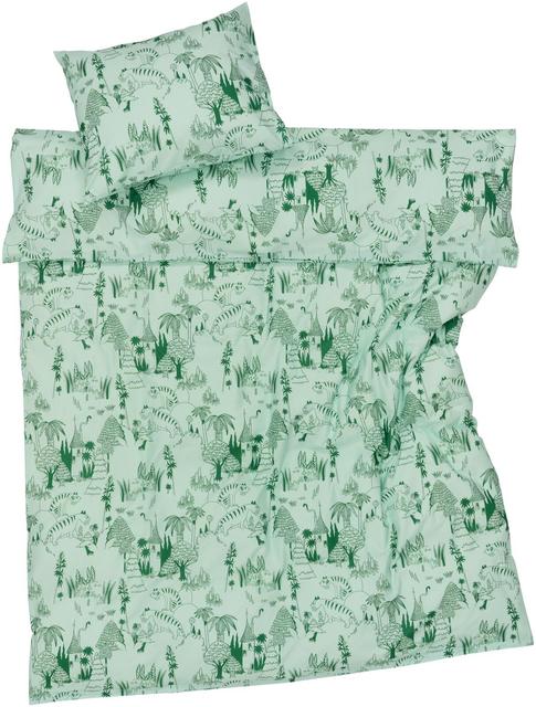 Moomin Arabia pussilakanasetti Puutarhajuhlat 150x210+50x60 cm vihreä