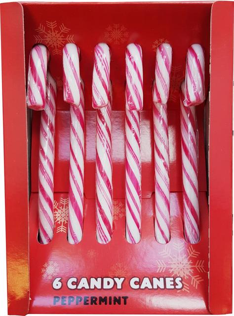 Prix Candy Canes karkkikeppit kova piparminttumakeinen 6 kpl/rasia 84g