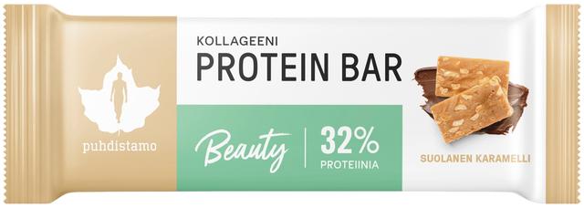 Puhdistamo Kollageeni Beauty proteiinipatukka Suolainen Karamelli 30 g
