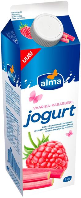 Alma jogurt vaarika-rabarberi 1kg