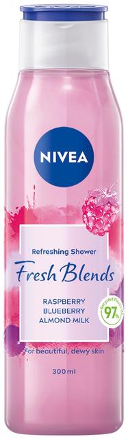 NIVEA 300ml Fresh Blends Refreshing Raspberry Shower Gel -suihkugeeli