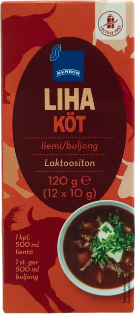 Rainbow 120g lihaliemikuutio 12kpl