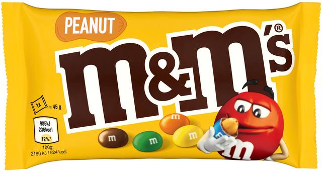 M&M's Peanut maitosuklaa 45g