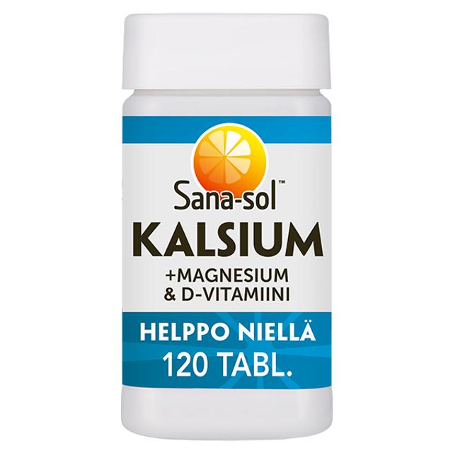 Sana-sol Kalsium-Magnesium-D-vitamiini tabletti ravintolisä 120tabl