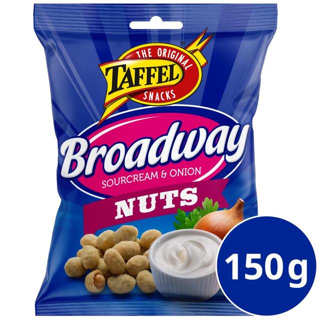 Taffel Broadway Nuts sourcream & onion kuorrutettu maapähkinä 150g