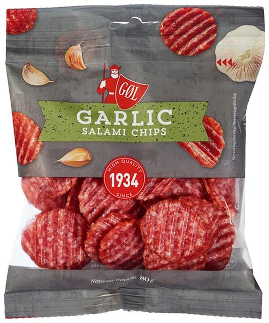 GØL Salami garlic chips 80g