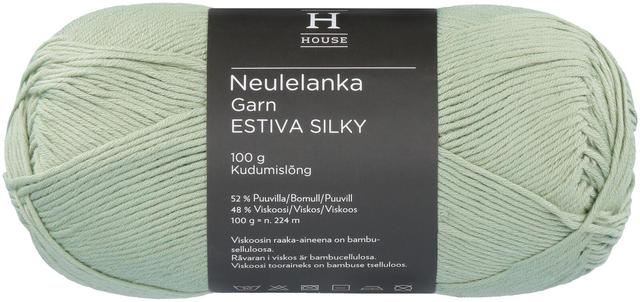 House lanka bambuviskoosi-puuvillasekoite Estiva Silky 100 g Green Almond 12933