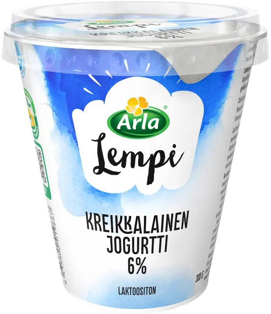 Arla Lempi Kreikkalainen 300 g 6% laktoositon jogurtti