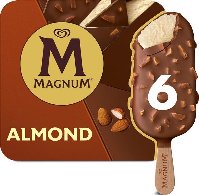 Magnum Almond Jäätelö Monipakkaus 600ml/450g 6 kpl