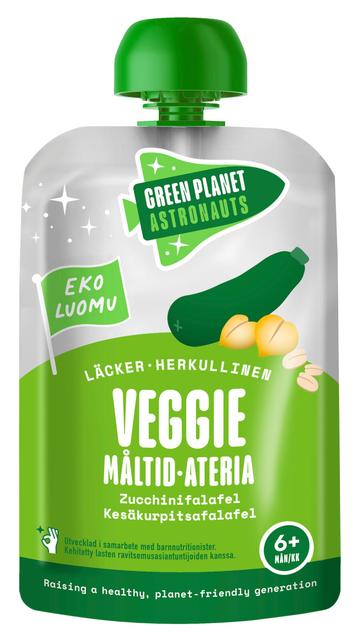 Green Planet Astronauts Luomu 
Luomu Veggie-ateria Kesäkurpitsafalafel 100g 6kk+