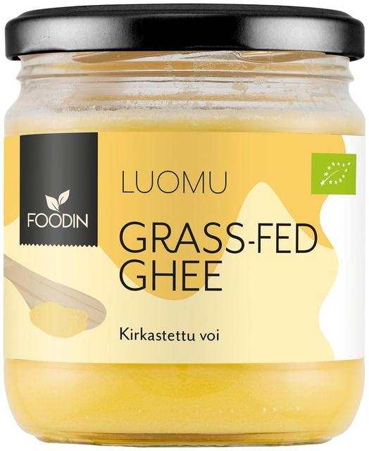 Foodin Grass-fed Ghee, kirkastettu voi, Luomu 300g