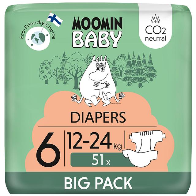 Moomin Baby Diapers teippivaippa 6 - 51 kpl 12-24 kg