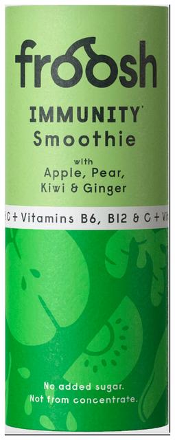 Froosh Smoothie Immunity Omena, päärynä, kiivi ja inkivääri 235 ml