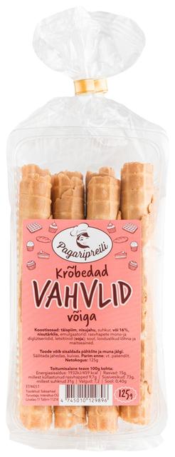 Krõbedad vahvlid võiga 125 g