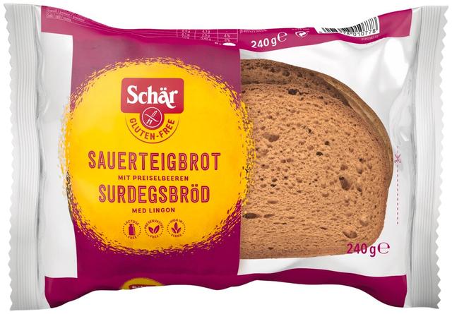 SCHÄR LEIB SURDEGSBRÖT, GLUTEENIVABA 240 G
