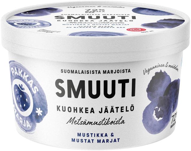 Pakkasmarja Smuuti marjajäätelö Mustikka & mustat marjat 500ml