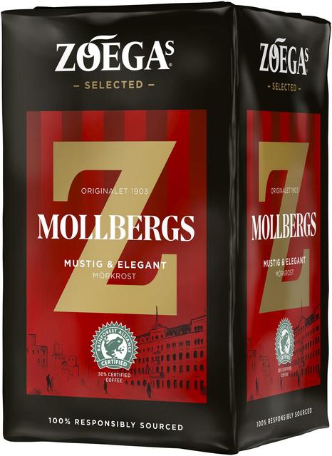 Zoégas 450g Mollbergs tummapaahtoinen suodatinkahvi