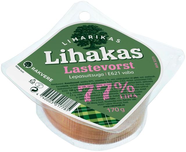 Rakvere Lihakas lastevorst 170 g