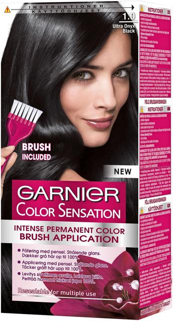 Garnier Color Sensation 1.0 Ultra Onyx Black Musta intensiivinen kestoväri 1kpl