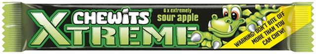 Chewits Xtreme hapu õuna maitselised närimiskompvekid 30 g