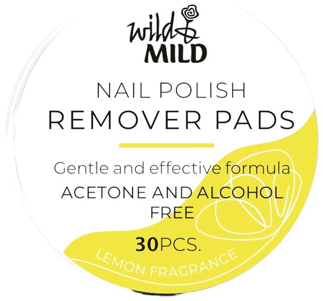 Wild&Mild Nail Polish Remover Pads Lemon 30 pcs