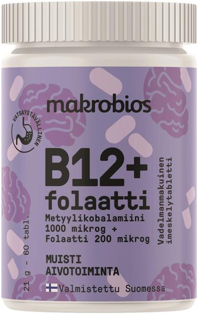 Makrobios B12 +folaatti 60 tablettia 21g