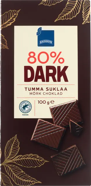 Rainbow 100g Dark 80% tumma suklaa