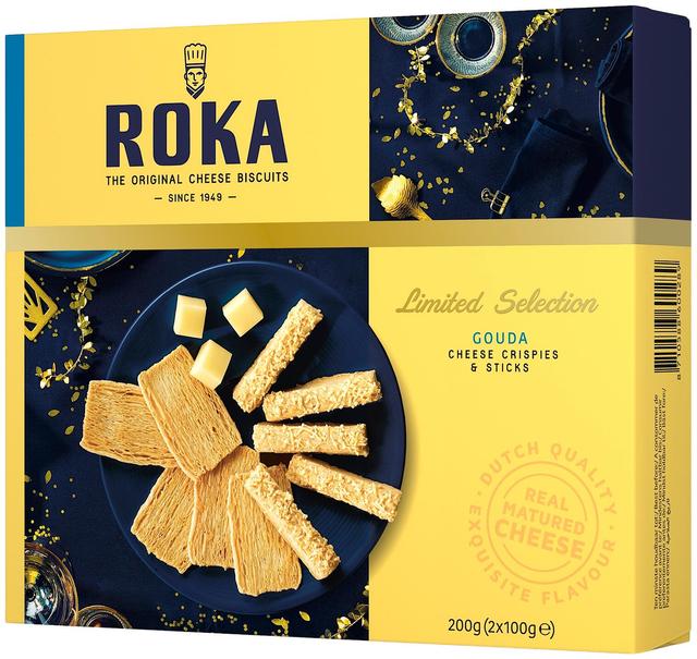 ROKA Keksilajitelma Goudakeksi & -juustotikku 200 g