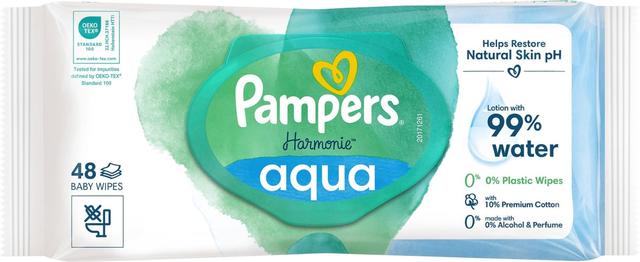 Pampers Harmonie Aqua 48kpl puhdistuspyyhe