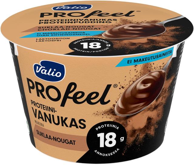 Valio PROfeel® proteiinivanukas 185 g suklaa-nougat makeutusaineeton laktoositon