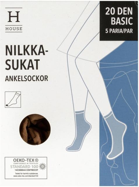 House naisten nilkkasukat 20 den 5-pack