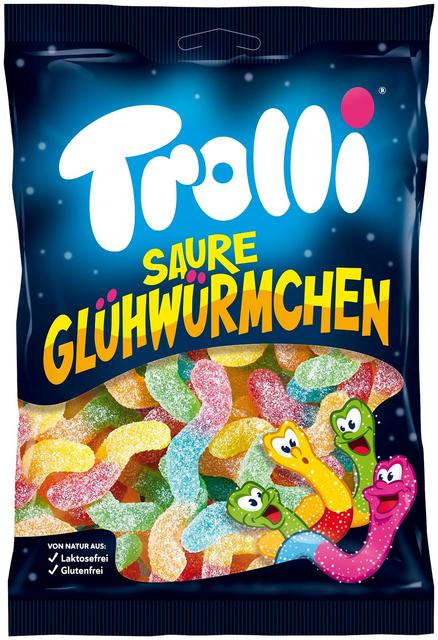 Trolli Sour Glowworms kummikommid 200 g