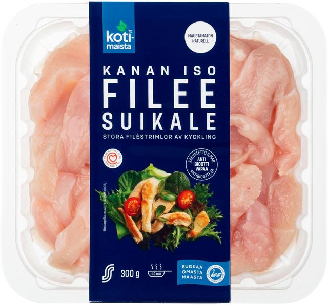 Kotimaista kanan iso fileesuikale maustamaton 300 g