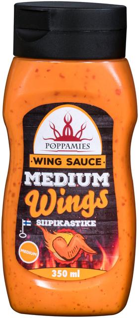Poppamies Wing sauce medium siipikastike 340g