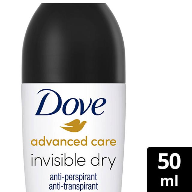 Dove 72h Advanced Care Invisible Dry Antiperspirantti Deodorantti Roll-on mukana kosteusvoide 50 ml