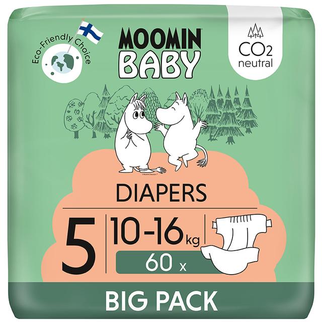 Moomin Baby Diapers teippivaippa 5 - 60 kpl 10-16 kg
