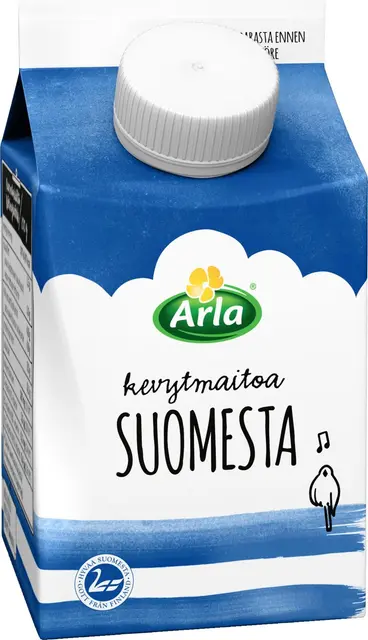 Arla 2 dl kevyt maito Suomesta ESL